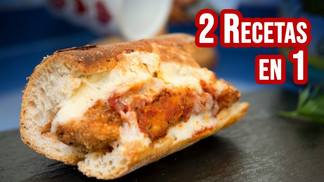 Pollo Parmesano al Horno y en Sandwich, ¡2 Recetas en 1!