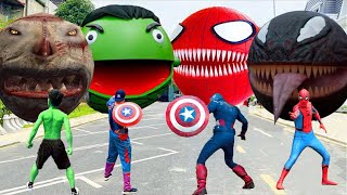 Wrong head | Hulk, Spider Man, Captain, IRON MAN, batman
