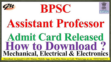 BPSC-AP (ME EE ECE) Admit Card Released | How to Download your Admit Card | Important Instructions |