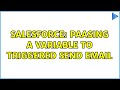 Salesforce paasing a variable to triggered send email