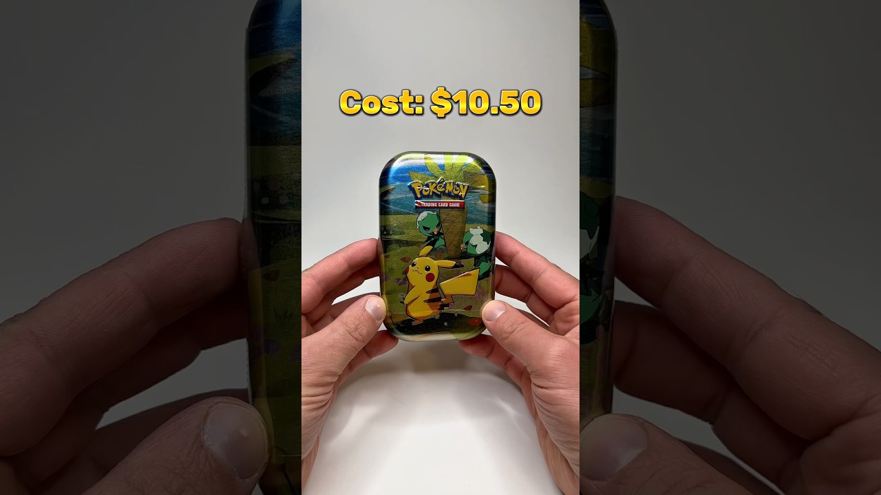Pikachu Pokemon Card Mini Tin Opening