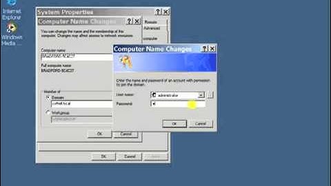 YouTube   WindowsXP  Join a client to a domain