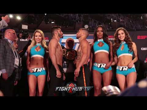 VASYL LOMACHENKO VS JORGE LINARES FULL WEIGH IN & FACE OFF VIDEO