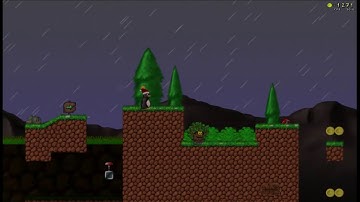 SuperTux 0.4.0 Dark Mountains reverse 2 times slow motion