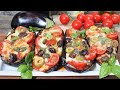 MELANZANE RIPIENE ALLA MEDITERRANEA ricetta melanzane ripiene SENZA CARNE gusto PIZZA