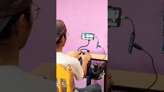 playing extreme car racing game with steering wheel mobile 📲😱🤯 #racinggames #steeringwheel