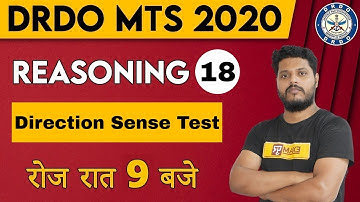 DRDO MTS || Reasoning || By Avdhesh sir || Class 18 || Direction Sense Test