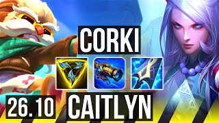 CORKI & Bard vs CAITLYN & Senna (ADC) | 53K damage | EUW Master | 26.10