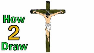 How to Draw Jesus on Cross  Arts for Kids