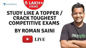 Study like a topper | Crack competitive exams (UPSC/SSC/Bank/Railways/JEE/PMT) in हिंदी |Roman Saini