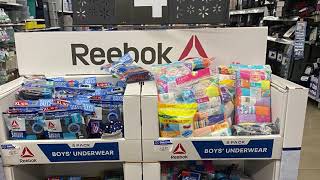 Walmart Reebok haul girls bralettes & boys boxer briefs for OCC shoeboxes Nov 2021