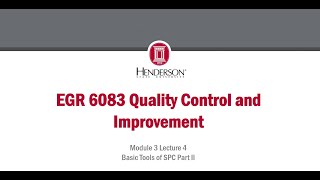 HSU EGR 6083 Module 3 Lecture 4 Basic Tools