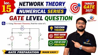 Most Important Numerical for GATE EE | Thevenin Theorem