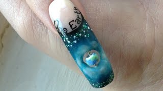 acrylic earth nail 3d tutorial