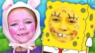 Kids&#39; TV Character Makeup Tutorials! | SpongeBob SquarePants, Peppa Pig | We Love Face Paint