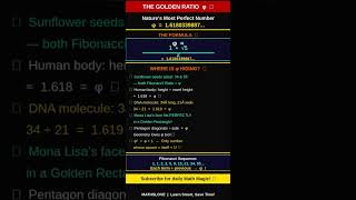 Nature's Secret Code is Just One Number! 🌟 | Golden Ratio