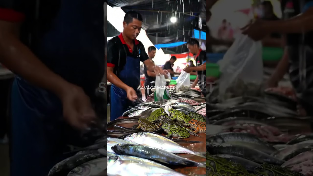 Inside Asia’s Wet Market — Male Vendors and Colorful Frogs Everywhere!