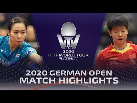 Ishikawa Kasumi vs Sun Yingsha | 2020 ITTF German Open Highlights (R16)