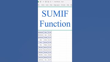 how to use SUMIF Function in Excel | Excel Tips and tricks #shorts