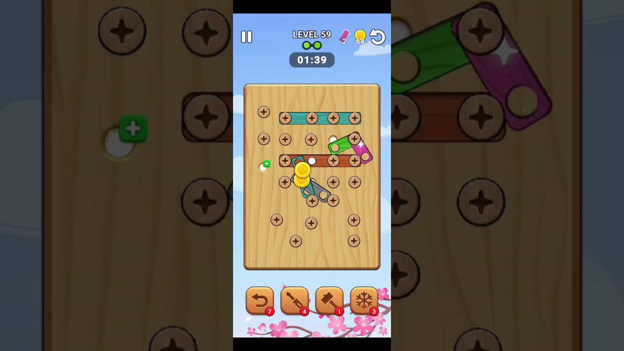Wood Screw Puzzle - Level 59 Walkthrough Solution