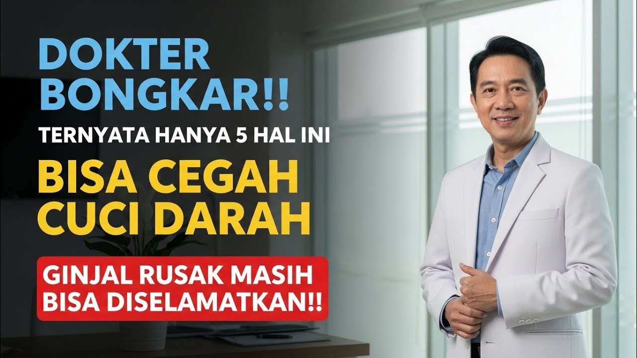 DOKTER BONGKAR‼️5 Hali Ini Bisa Cegah Cuci Darah! Ginjal Rusak Bisa Diselamatkan