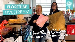 LIVE: Dyeing Cross Stitch Fabric using Tea & Coffee with Priscilla and Chelsea! - FlossTube