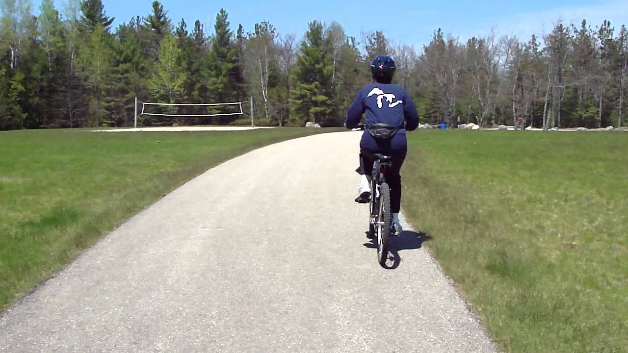 Riding the Bike Trail Rogers City, Michigan May 2014 YouTube
