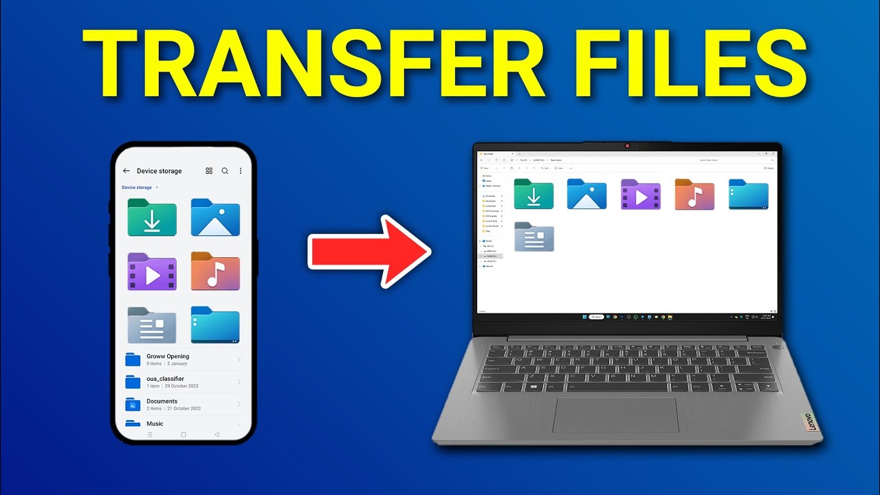 How To Transfer Files in Laptop From Mobile (Step By Step) - YouTube