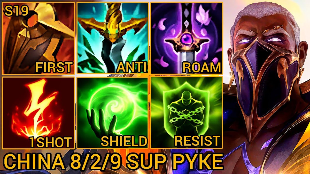 Pyke S Rating Support 8/2/9 - China Wild Rift New Build & Runes By ...