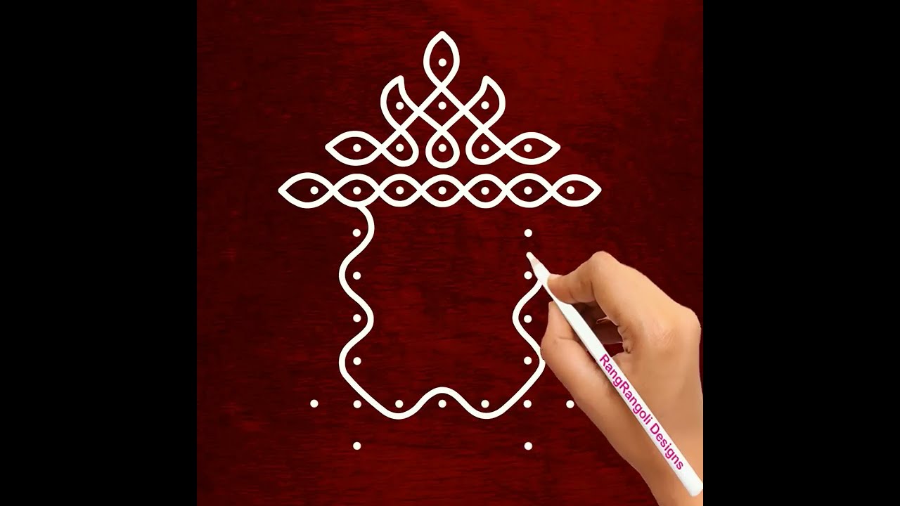 Sankranthi special Ratham muggulu  Chariot kolam for Pongal 2022  easy rangoli design  Ratham art