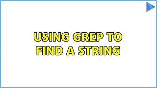Ubuntu: Using grep to find a string