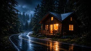 Rainy Night in the Pacific Northwest: Heavy Rain & Wind Sounds at a Cabin in the Woods