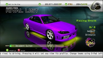 IMPORT TUNER CHALLENGE   XBOX 360   Video 006 of 055   RIVAL LIST   RACING STORM