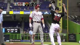 2013/04/12 Utley's go-ahead triple