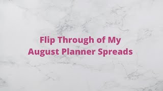 PLANNER FLIP THROUGH // August 2021