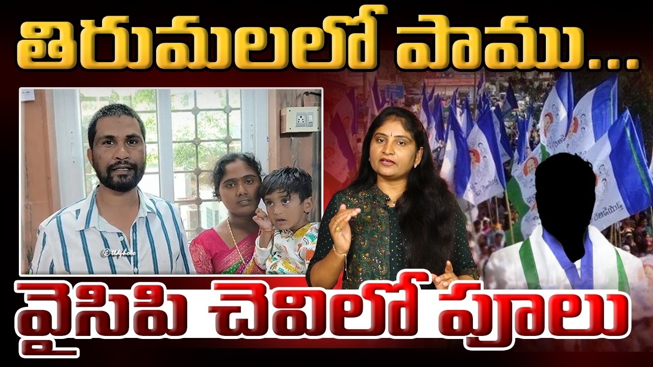 తిరుమ‌ల‌లో పాము వైసిపి చెవిలో పూలు TTD Devotee Mounika Snake Bite Issue | CM Chandrababu | YCP