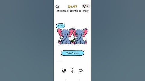 BRAIN OUT Level 67 THE LITTLE ELEPHANT IS SO LONELY