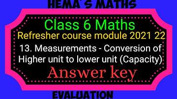 6th maths refresher course module chapter 13 answer key