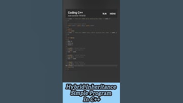 Hybrid inheritance in C++ Program #hybrid #inheritance #cppprogramming