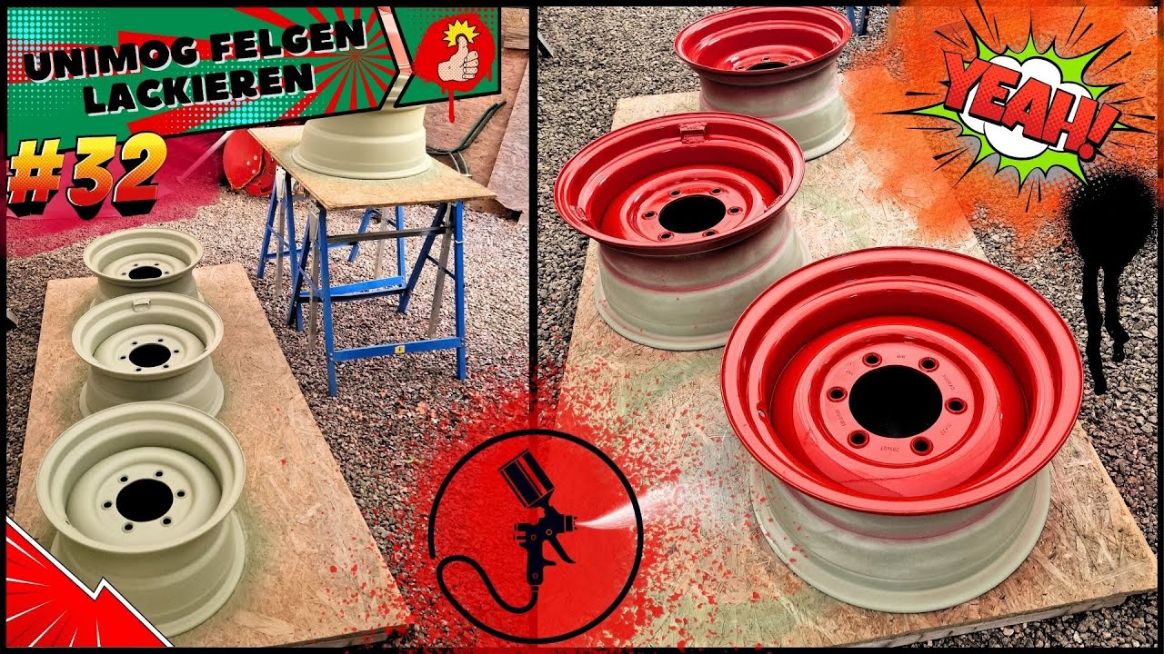 Unimog Felgen Lackieren #32  | Restauration & Technik