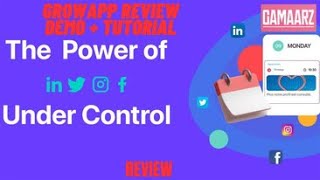 Growapp Review: Appsumo Lifetime Deal & Demo Video | Social Media Analytics and Management Tool Guide