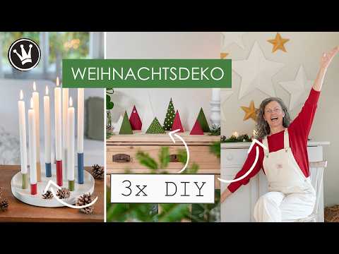 3 creative DIY Christmas decoration ideas for 2025: 3D star, candle plates & wooden Christmas trees
