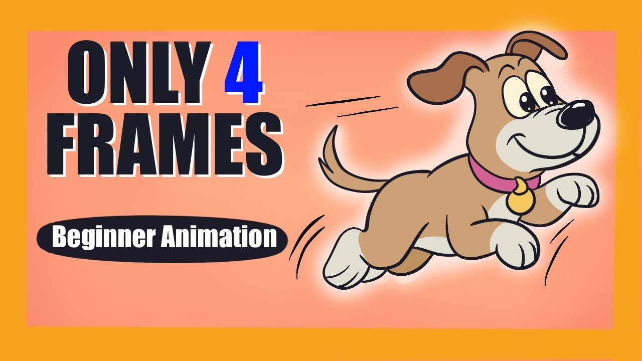 Рисуем бегущее животное всего за 4 кадра! Урок для начинающих