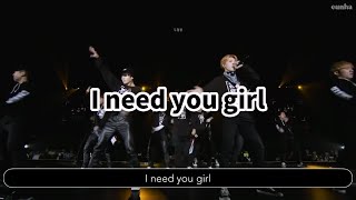 【BTS 掛け声】I NEED YOU (Japanese Ver.) 掛け声 日本語 字幕