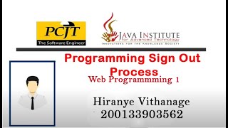 PROGRAM THE USER SIGN OUT PROCESS USING SESSION MANAGEMENT