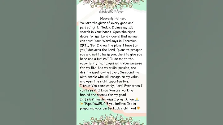 Prayer for Dream Job | Prayer for the Perfect Job.