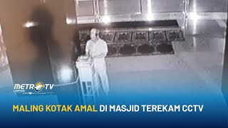 Maling Kotak Amal Di Masjid Terekam CCTV