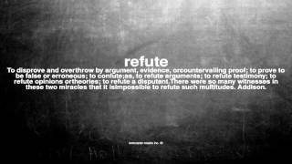 What does refute mean