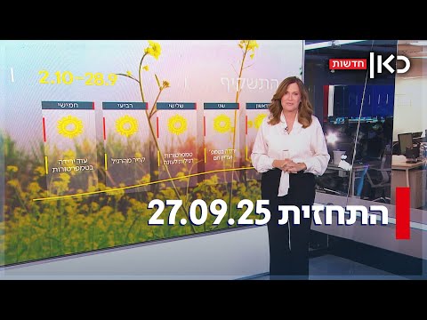 מתקרר לקראת כיפור: התחזית 27.09.25