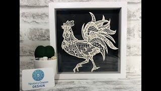 Hand Cut Rooster Design Time-lapse // Papercutting //Paper art //Mandala //NGDEFFECT